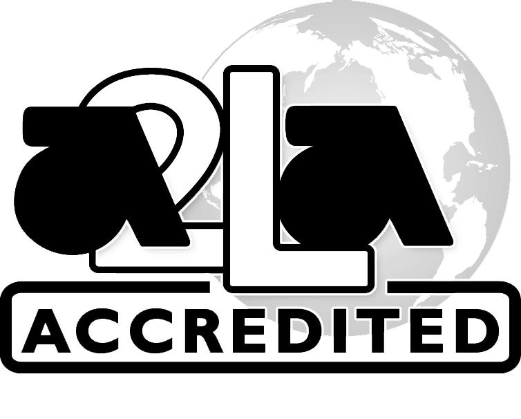 View A2LA accreditation certificate (opens PDF)