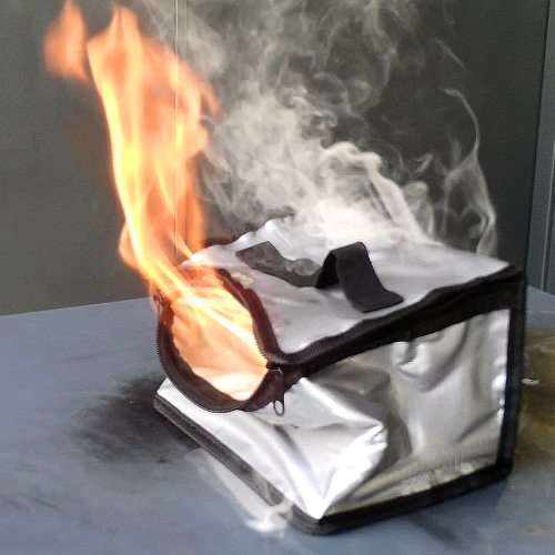 Lithium ion battery fire containment