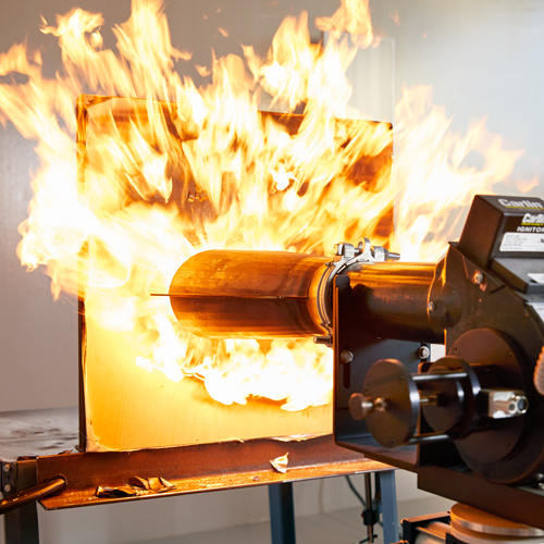 Aircraft powerplant (engine components) fire testing.